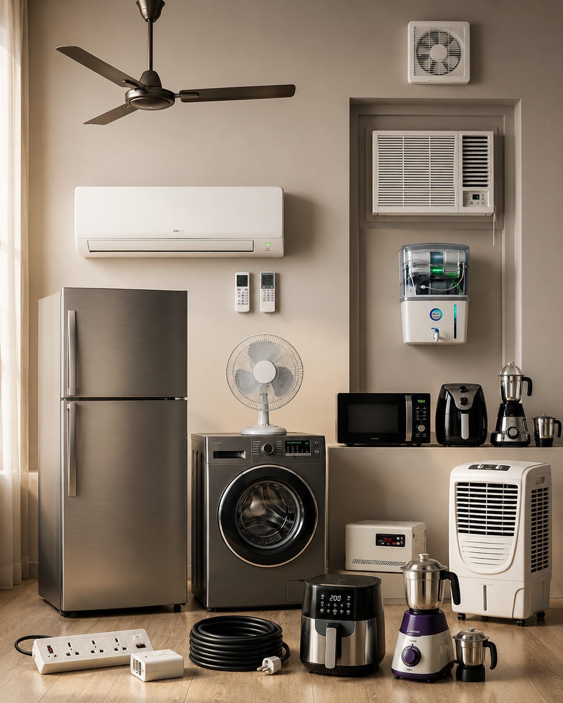 Home appliances and air conditioners — Bajaj, Crompton, Usha
