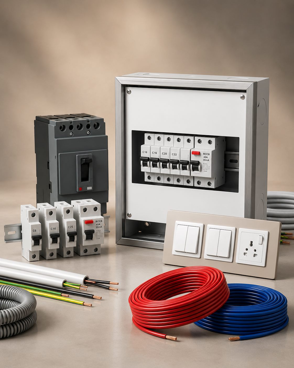 Havells and Anchor MCBs, distribution boards and switchgear in stock